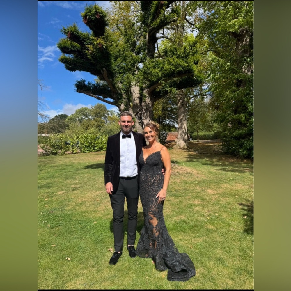NADINE MERABI Stella Black Backless Lace Dress - Picture 4 of 16